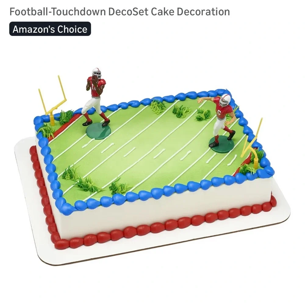 New DecoPac Football Touchdown Cake Decoration Set